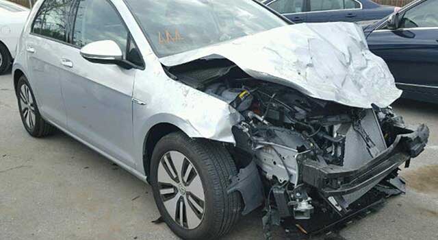 Volkswagen E-Golf Kaza Yangın